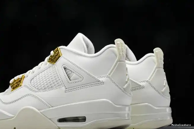 MaikeSneakers Gold Metallic Jordan 4 Retro AQ9129-170 0426